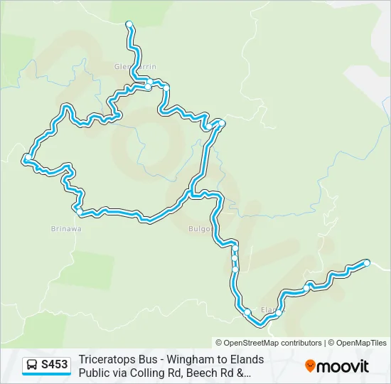 S453 Bus Line Map