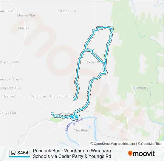 S454 Bus Line Map