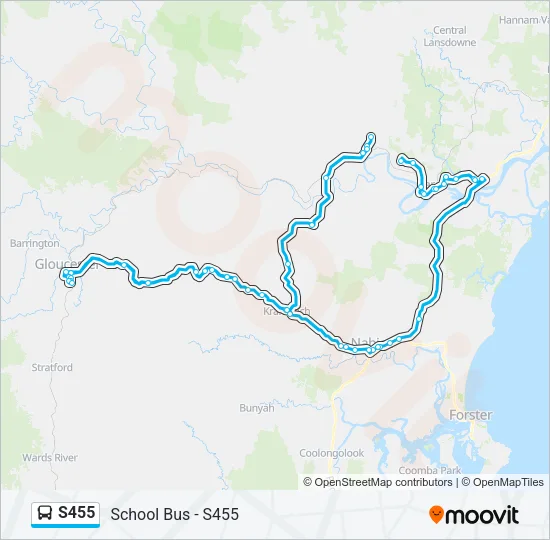 S455 Bus Line Map