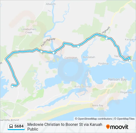 S684 Bus Line Map