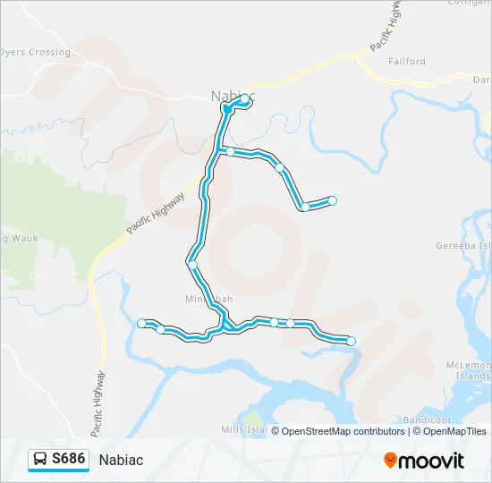 S686 Bus Line Map