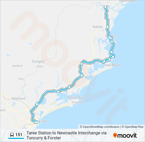 151 Bus Line Map