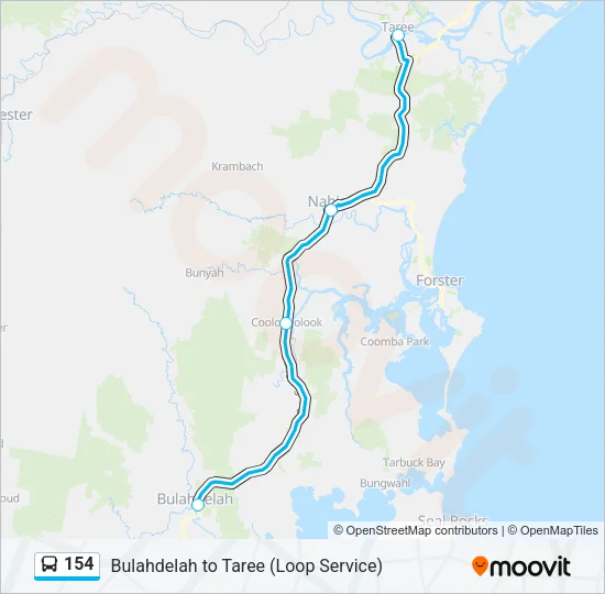 154 Bus Line Map