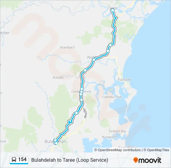 154 Bus Line Map