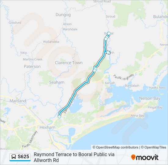 s625 Route Schedules, Stops & Maps Booral Transfer Zone (Updated)