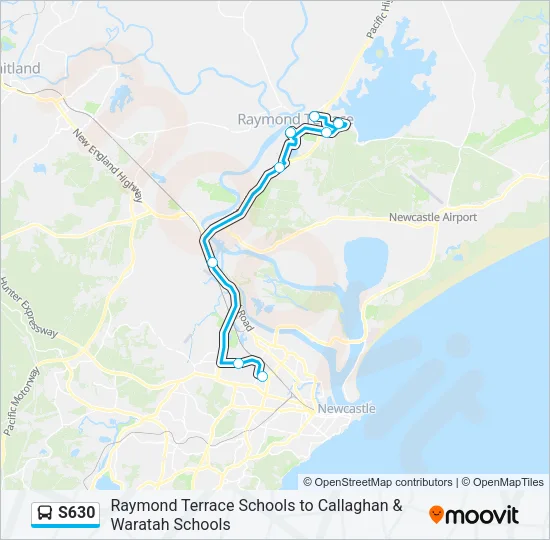 S630 Bus Line Map
