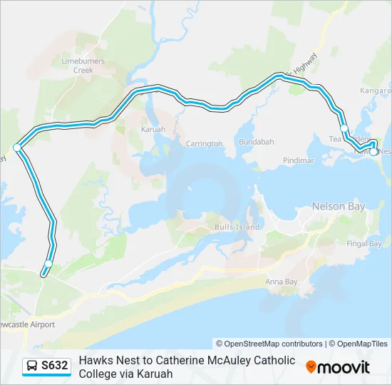 S632 Bus Line Map