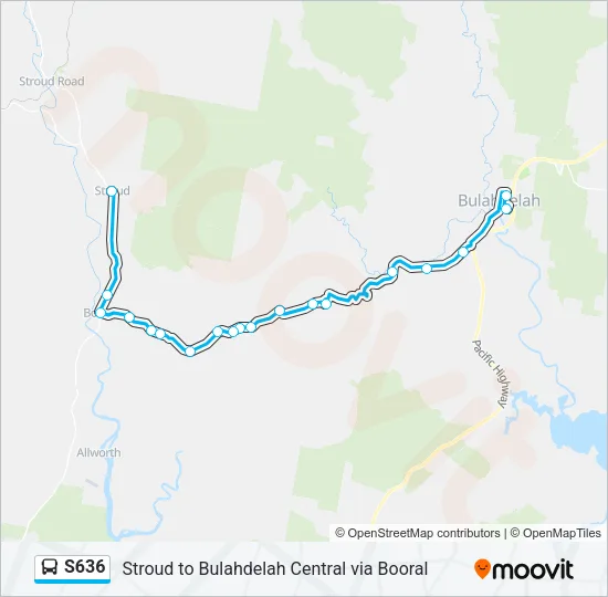 S636 Bus Line Map