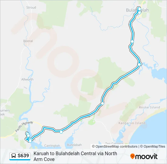 S639 Bus Line Map