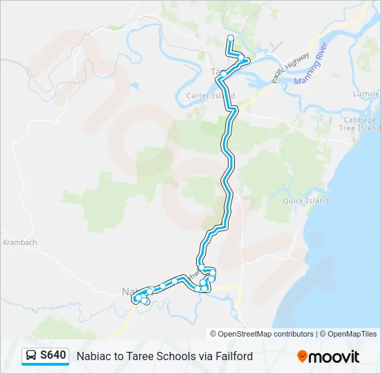 S640 Bus Line Map