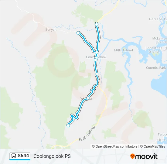 S644 Bus Line Map