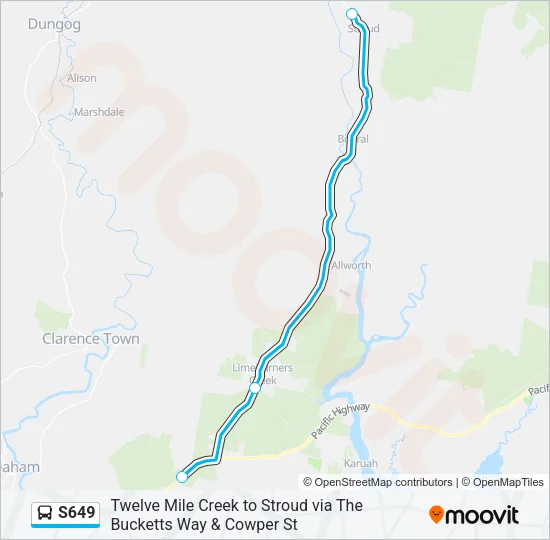 S649 Bus Line Map