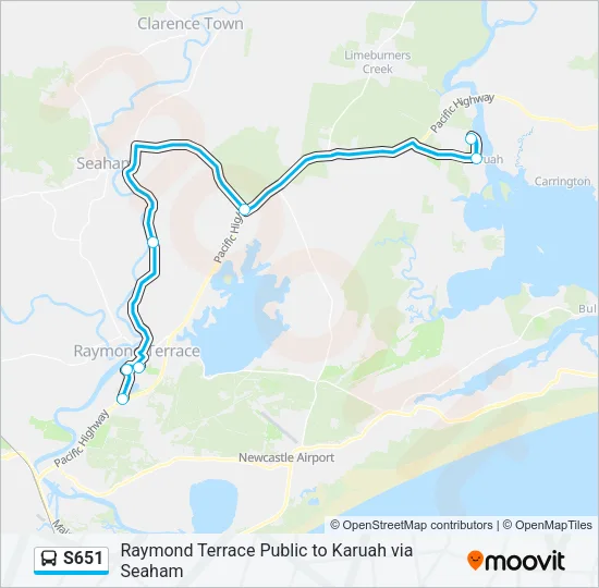S651 Bus Line Map