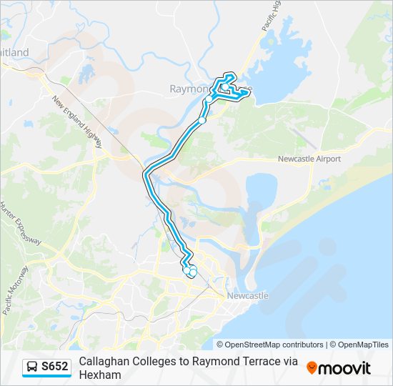 s652 Route: Schedules, Stops & Maps - Raymond Terrace (Updated)
