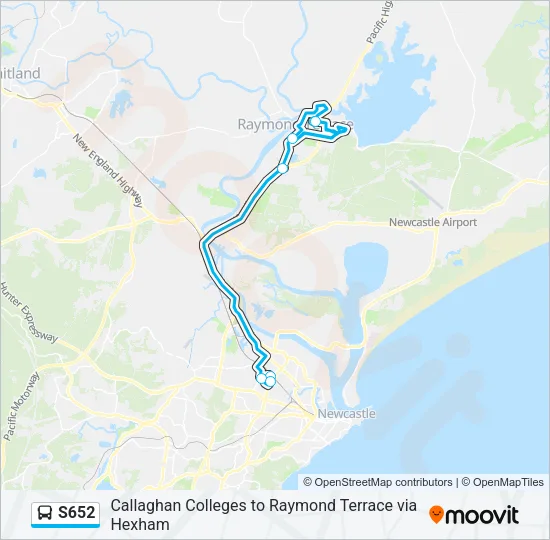 S652 Bus Line Map