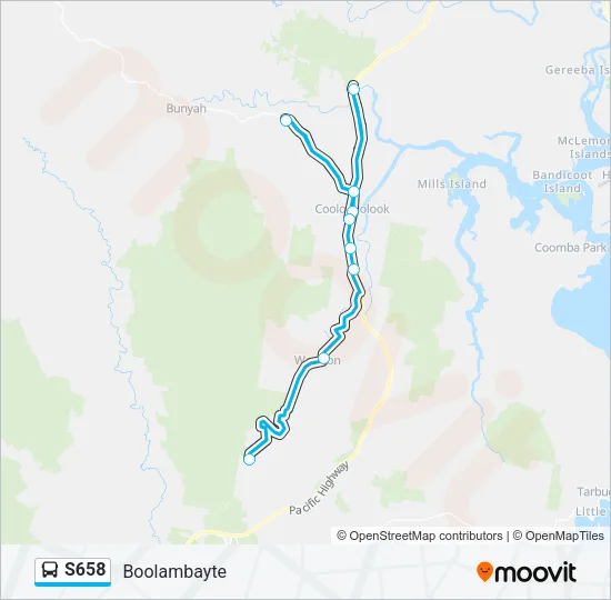 S658 Bus Line Map