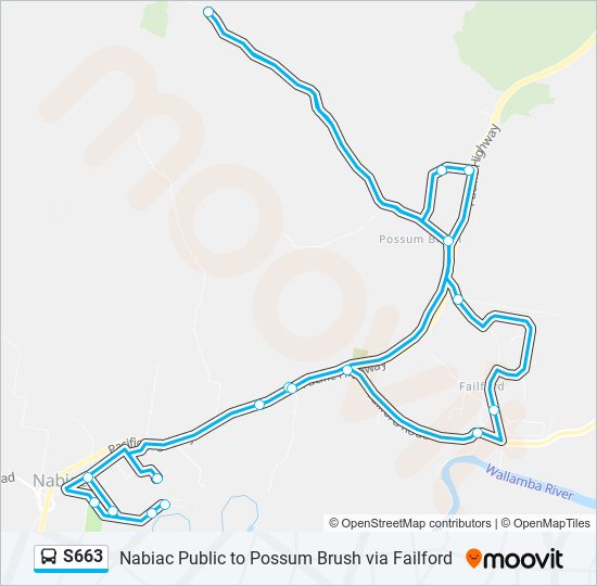 Mapa de S663 de autobús