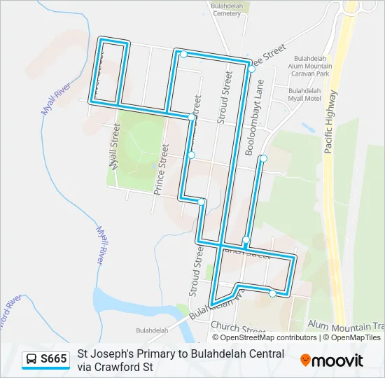 S665 Bus Line Map