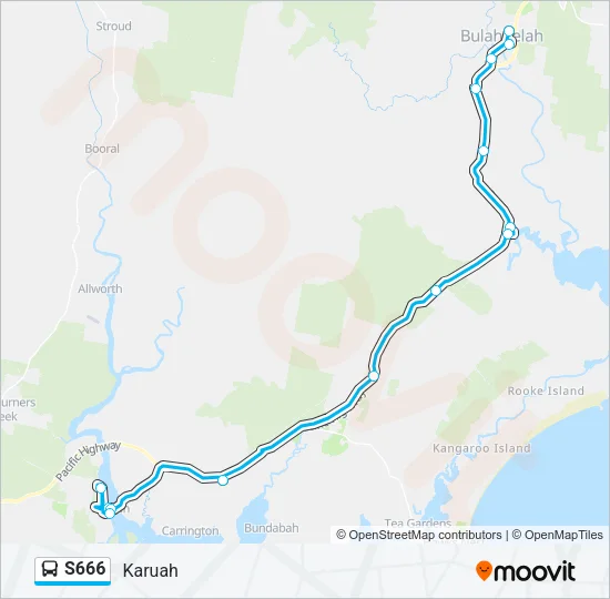 S666 Bus Line Map
