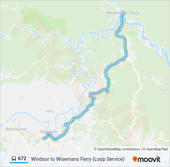 Mapa de 672 de autobús