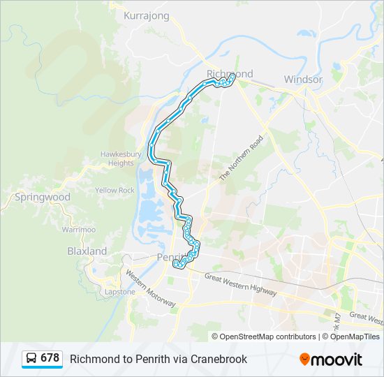 678 bus Line Map