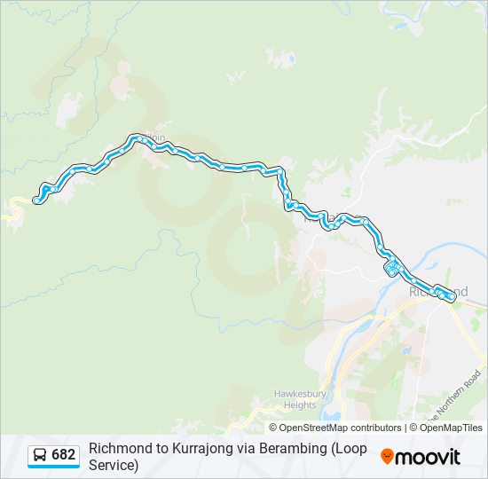 Mapa de 682 de autobús