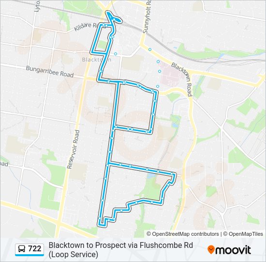 Mapa de 722 de autobús