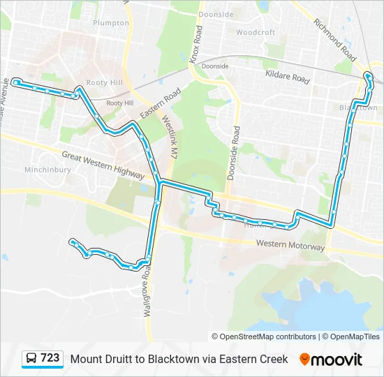 723 Route - Mount Druitt to Blacktown via Eastern Creek: Schedules ...