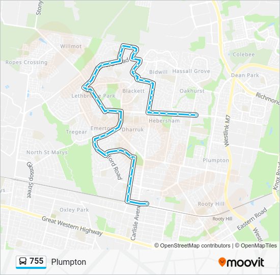 755 Route: Schedules, Stops & Maps - Plumpton (Updated)