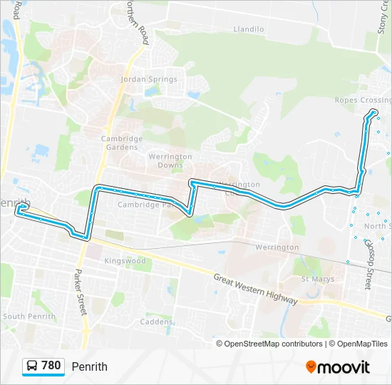 780 Route: Schedules, Stops & Maps - Penrith (Updated)