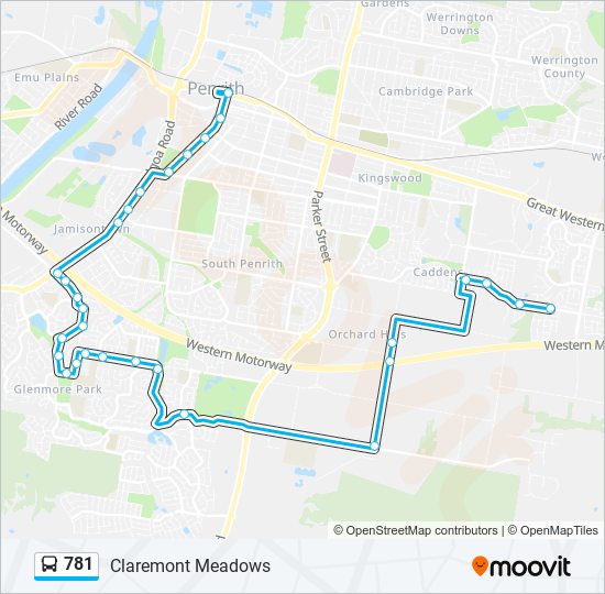 781 bus Line Map