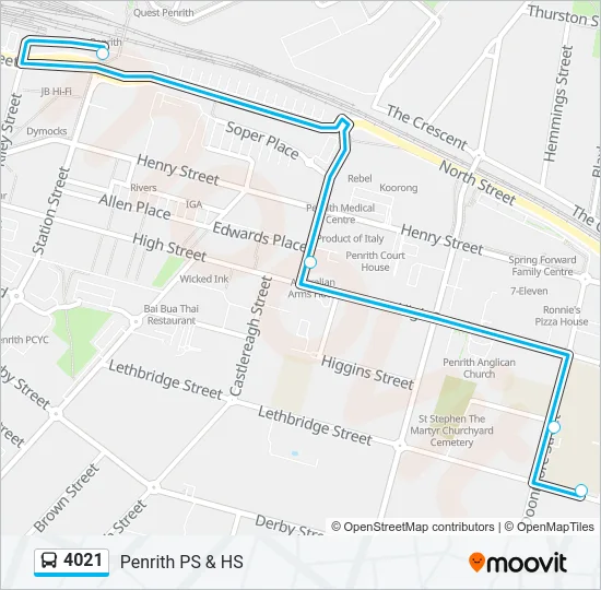 4021 Bus Line Map