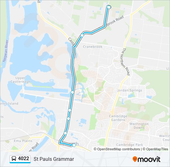 Mapa de 4022 de autobús