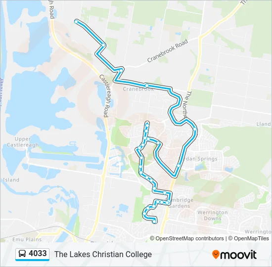 4033 Bus Line Map