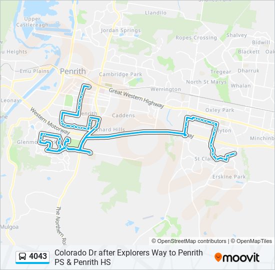 Mapa de 4043 de autobús