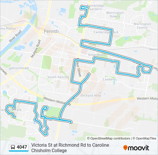 Mapa de 4047 de autobús