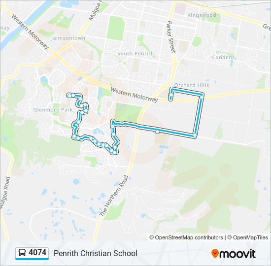 4074 bus Line Map