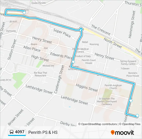 4097 Route: Schedules, Stops & Maps - Penrith PS & HS (Updated)