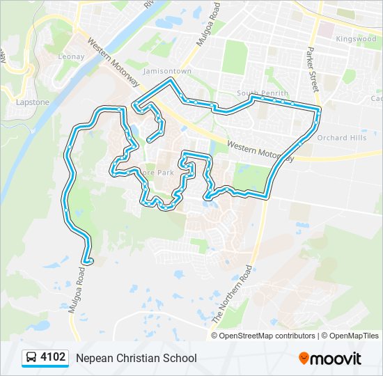 4102 bus Line Map