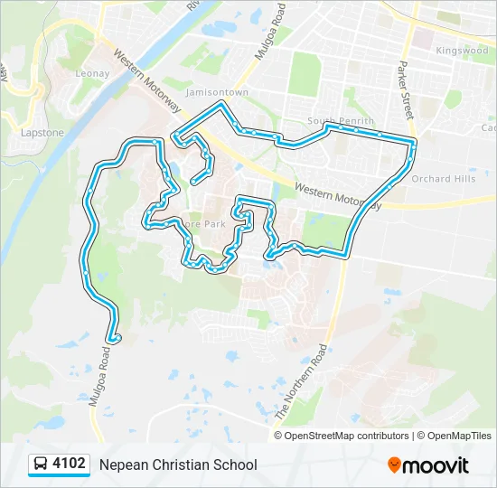 4102 Bus Line Map