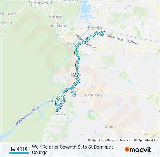 4110 Bus Line Map