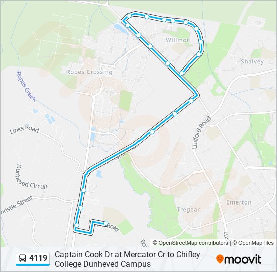 4119 bus Line Map