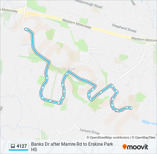 Mapa de 4127 de autobús