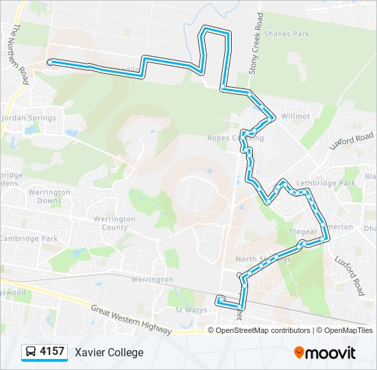 4157 bus Line Map