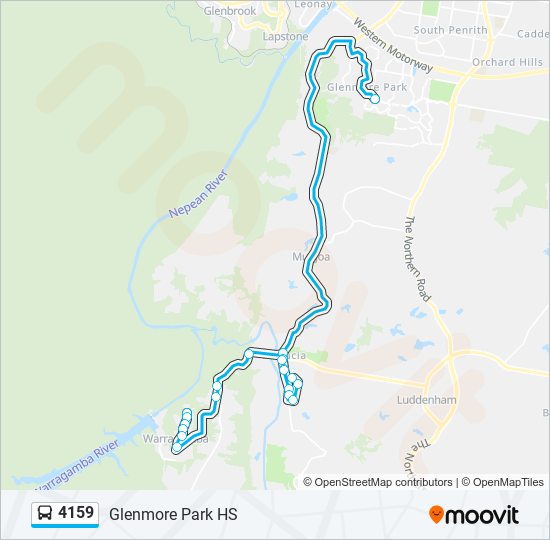 4159 bus Line Map