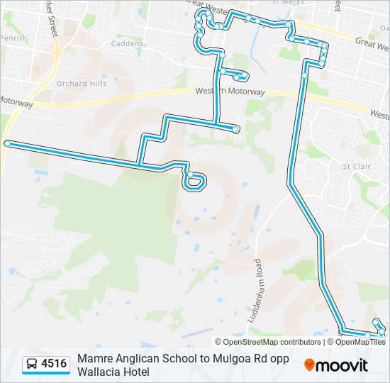 4516 bus Line Map