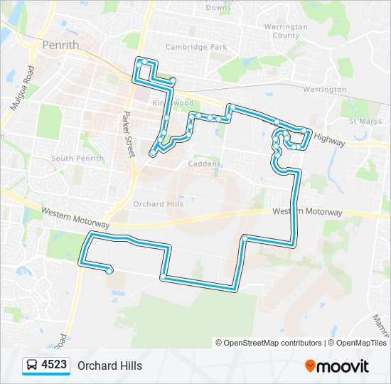 Mapa de 4523 de autobús