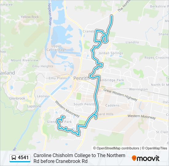 Mapa de 4541 de autobús