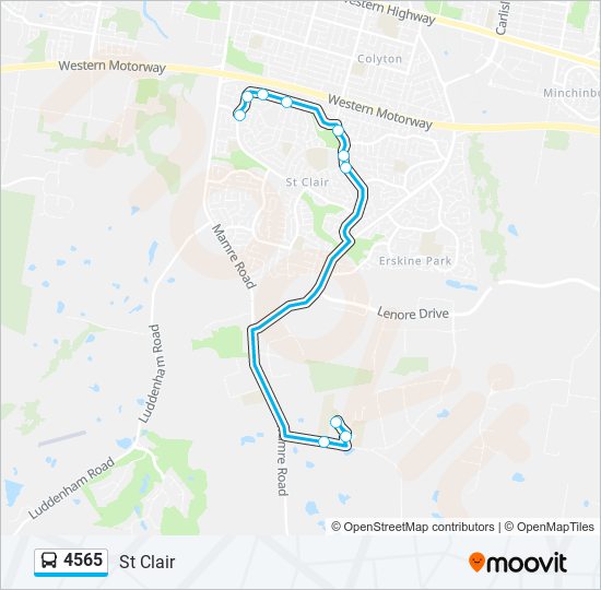 4565 bus Line Map