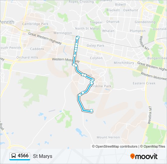 4566 bus Line Map